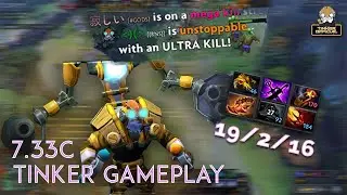 Tinker Full Gameplay | PATCH 7.33C | DOTA 2 | Tinker Official | Pro Gameplay #01