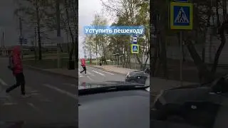 Как правильно уступать дорогу  на пешеходном переходе #пешеходныйпереход #пешеход #уступитьдорогу