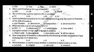 11th Computer Science First Revision Exam Original Question Paper 2023/#sdacademy
