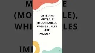 What is the Difference Between a List and a Tuple in Python? | Quick Python Tip 