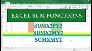 Sumx2py2 Sumx2my2 Sumxmy2 Functions