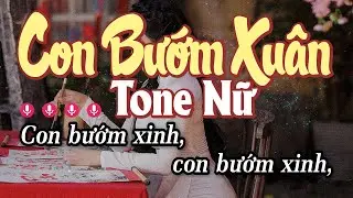 Karaoke Con Bướm Xuân Tone Nữ - Nhạc Xuân 2025
