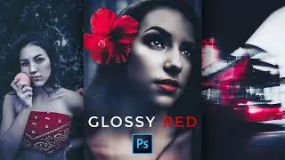 Glossy Red Photography Color Grading Effect in Photoshop | Photo Effects