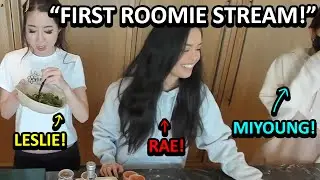 Valkyrae's first stream with her NEW ROOMIES (Leslie, Miyoung)