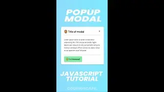 How to Create Simple Popup Modal With JavaScript 🤩 | Codingscape 