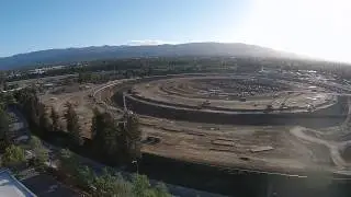 Birds-eye view of construction of Apple's new mother ship