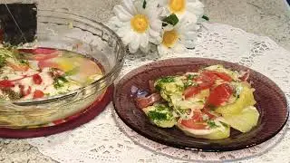 КАРТОФЕЛЬ С СЫРОМ И ПОМИДОРАМИ В СВЧ💥POTATO WITH CHEESE AND TOMATOES IN THE MICROWAVE