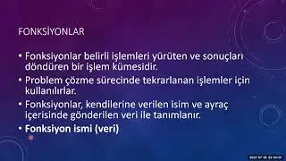 2- Fonksiyonlar