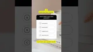 Javascript Quiz #1 Javascript tutorial | Javascript print 