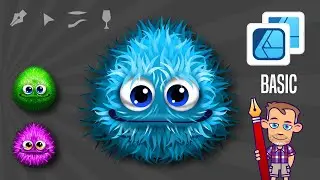 Affinity Designer Tutorial - Create Hair using Strokes with Pressure Curves