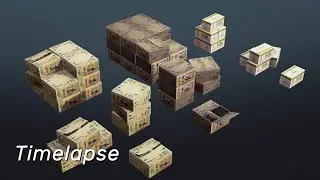 Food boxes - Asset Creation Timelapse
