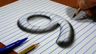 How to Draw Number 9   Drawing 3D    Art on Line Paper