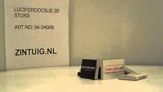 Zintuig relatiegeschenken, lucifers bedrukken, luciferdoosje 20 stuks met opdruk