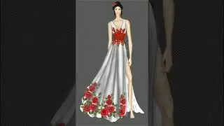 Shorts video: Party Gown Design by Ibis paint x