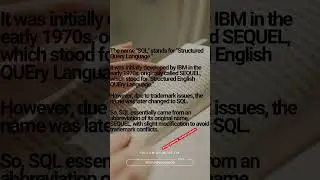 How the name SQL coined ? 