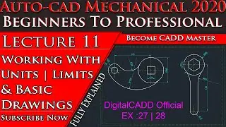 AutoCAD Mechanical Tutorial For Beginner | AutoCAD Tutorial for Mechanical Engineering| Digital CADD