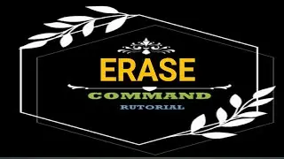 🔥Erase Command in AutoCad🔥 how to erase object