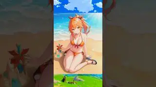 Genshin Impact: Yoimiya at the beach 😍 