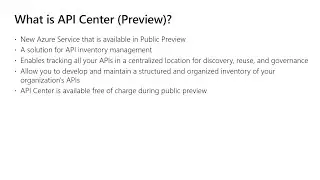 Azure API Center (preview)