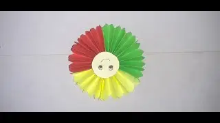 easy paper craft - girasole di carta - fai da te - how to make a sunflower out of paper