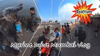 Girl Asking for bike ride 😍| Marine Drive Mumbai vlog | Sunday ride morning activity