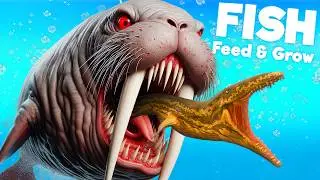 *NEW* WALRUS vs PREHISTORIC PROGNATHODON | Feed And Grow Fish