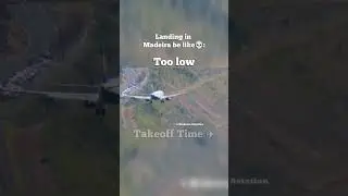 Landing At Madeira Be Like 💀 #aviation #plane #pilot