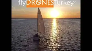 Deniz Manzarası  Gün Batımı Havadan Çekim