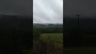 foggy day overlooking the mountains