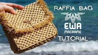 MACRAME RAFFIA BAG TUTORIAL | EASY MACRAME BAG | DIY BOHO PURSE | RAFFIA PURSE