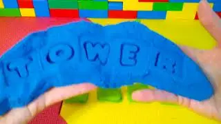 КИНЕТИЧЕСКИЙ ПЕСОК. KINETIC SAND. СТРОИМ БАШНЮ ИЗ КИНЕТИЧЕСКОГО ПЕСКА. РАЗВИВАЮЩЕЕ ВИДЕО