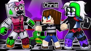Chris Afton VS Glamrock Animatronics! Minecraft FNAF Roleplay