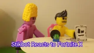 Stikbot Reacts to Fortnite X | Stop Motion | #stikbot Ft. AJ Official