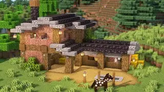 Minecraft: How To Build a Horse Stable | Simple Horse Stable Tutorial