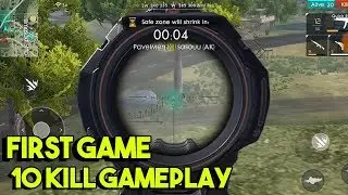 FREE FIRE Mobile - 10 KILL GAMEPLAY VIDEO (First Match)