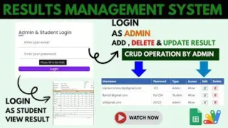 Student Result Management System | Online School Result Using Google Sheet and Apps Script | B21