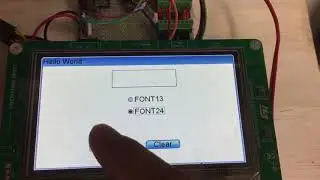 Stm32f7 discovery GUI Hello World.