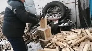 Зимняя рубка дров топором Green Apple