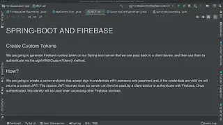 Spring boot service to Create Firebase Custom Token