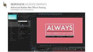 Advanced Adobe After Effects Training - Develop Advanced Intelligent Design Assets (IDAs)