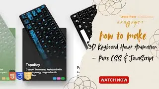 3D Keyboard Hover Animation — Pure CSS & JavaScript Magic! ⌨️✨