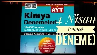 Aydın Yayınları AYT Kimya 1.Deneme Çözümleri