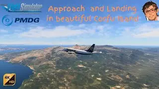 World Most Beautiful approach and landing in Corfu Island Greece