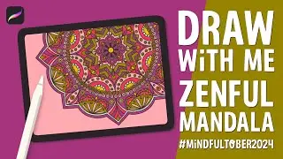 Draw with me: Zenful Mandala in Procreate - Prompt 
