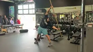 Wide Stance Hip Internally Rotated PVC OH Lateral Flexion