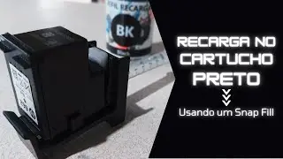 🔸 Como recarregar cartucho HP PRETO ⁞ com Snap Fill ( PT - BR )