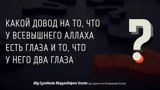 Какой довод на то, что у Всевышнего Аллаха есть глаза и то, что у Него два глаза?
