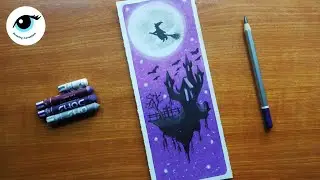 How To Make Bookmark #11 | Oil Pastel Drawing For Beginners - step by step