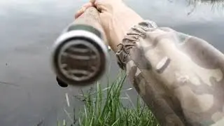 Нашёл в заросшем,заброшенном поле пруд,попытался порыбачить..