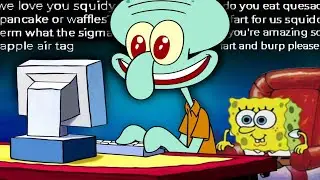 SQUIDWARD TRIES OUT STREAMING (highlights)